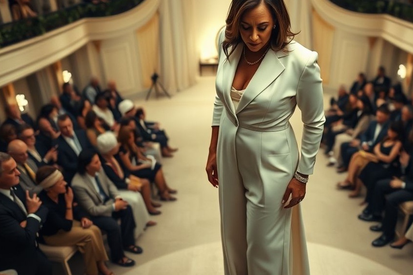 Kamala Harris Craps Pants at Met Gala, Blames It on Climate Change